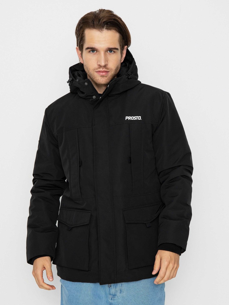 Clothing Prosto Jackets | Prosto Long Jacket Jacket Black