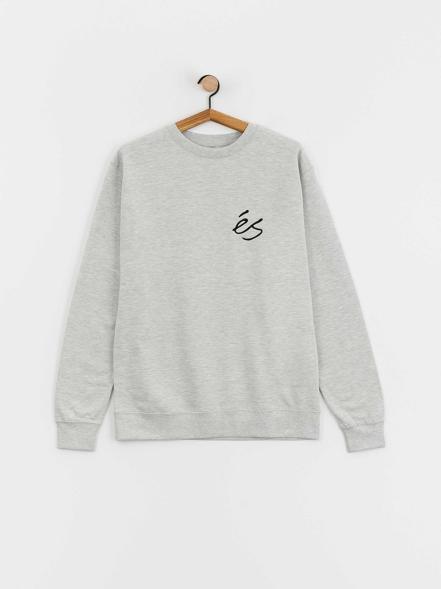 Clothing eS Sweatshirts/Hoodies | Es Mini Script Crewneck Sweatshirt Grey