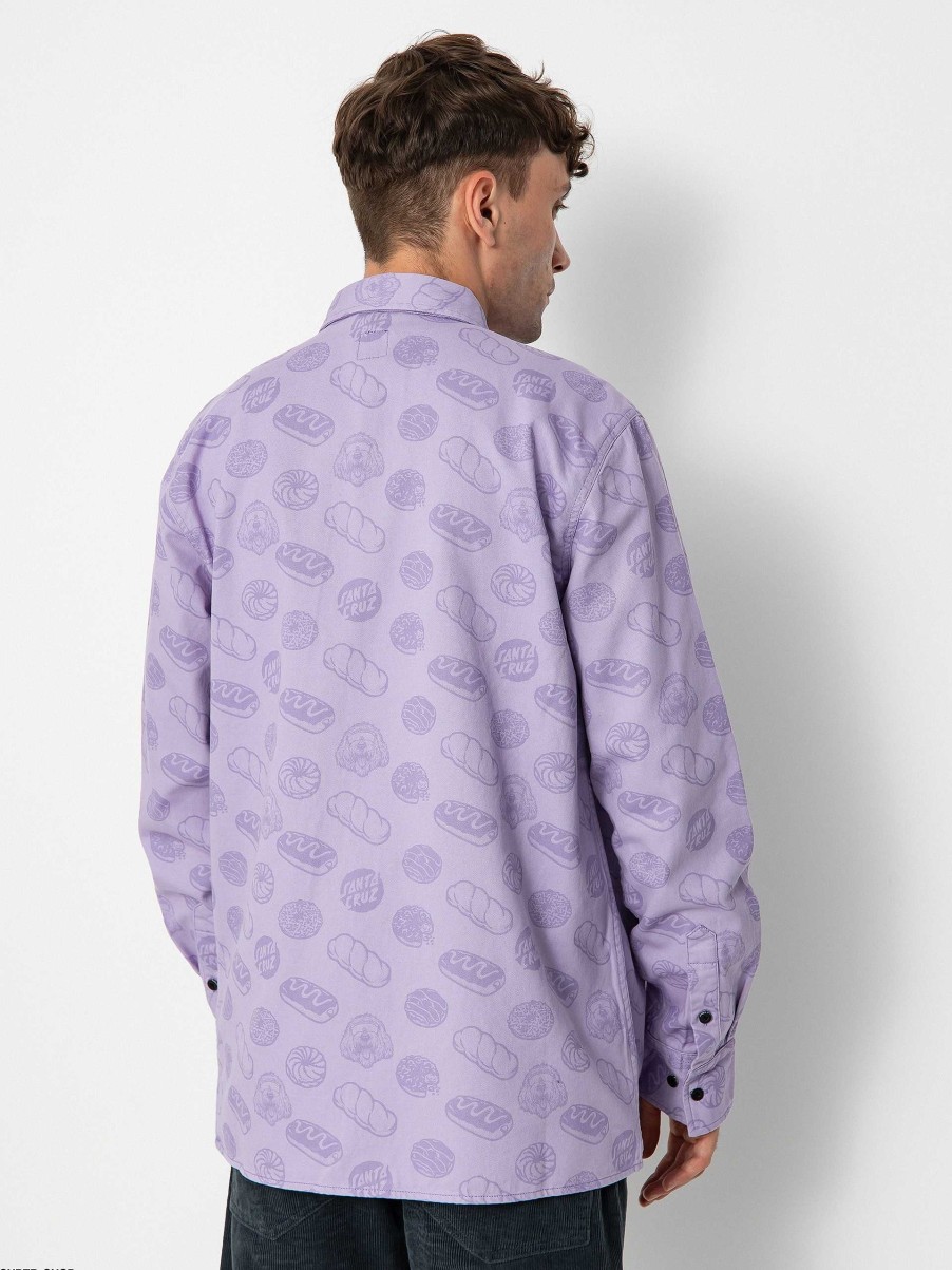 Clothing Santa Cruz Shirts | Santa Cruz Mccoy Donut Dog Shirt Violet