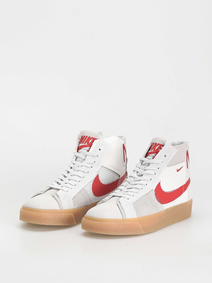 Shoe Nike SB Skate Shoes | Nike Sb Zoom Blazer Mid Prm Shoes White/Grey