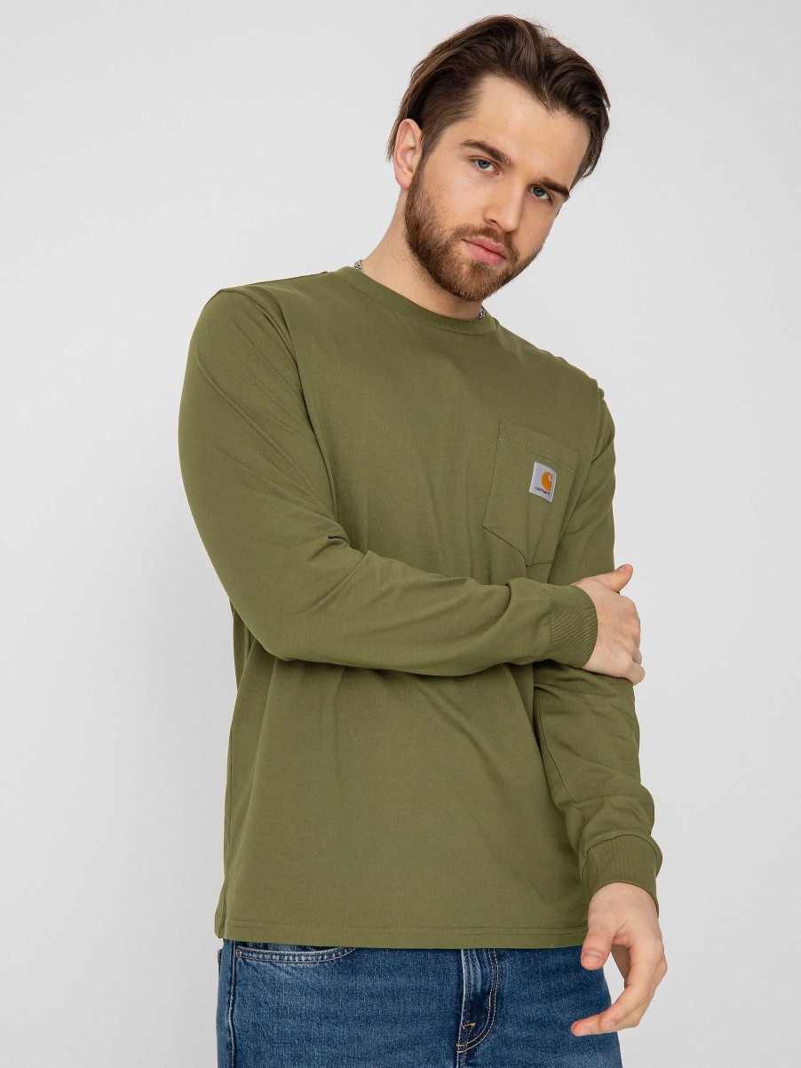 Clothing Carhartt WIP Longsleeves | Carhartt Wip Pocket Longsleeve Green