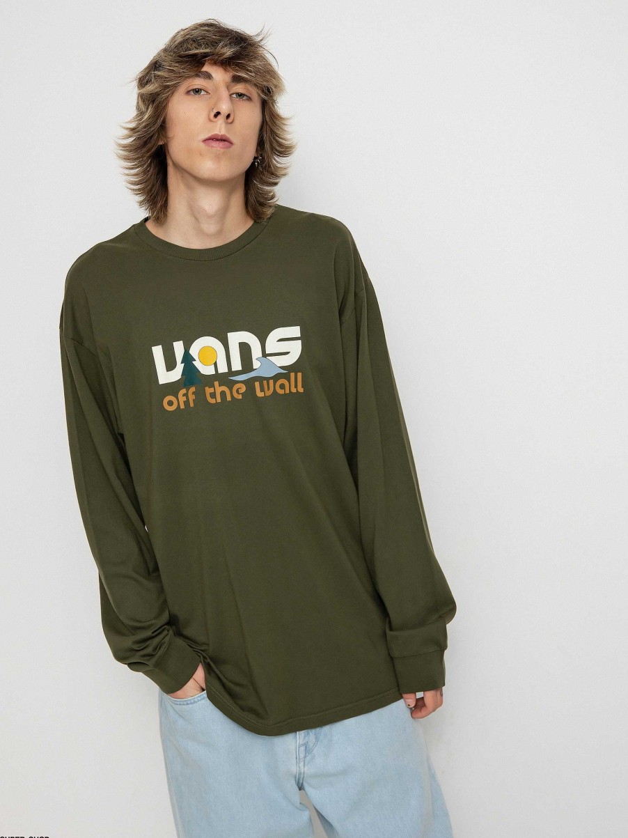 Clothing Vans Longsleeves | Vans Coastal Vintage Longsleeve Green