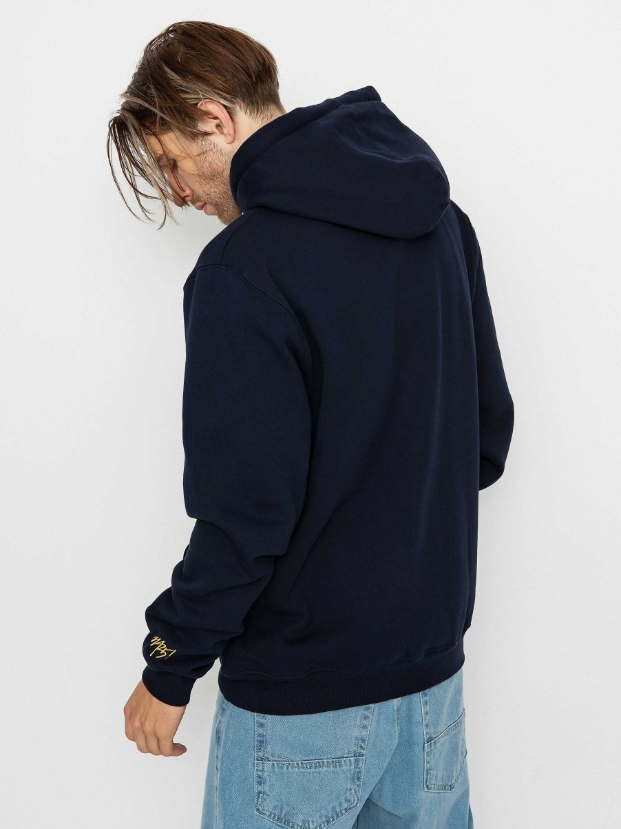 Clothing MassDnm Sweatshirts/Hoodies | Massdnm Patch Hd Hoodie Navy Blue