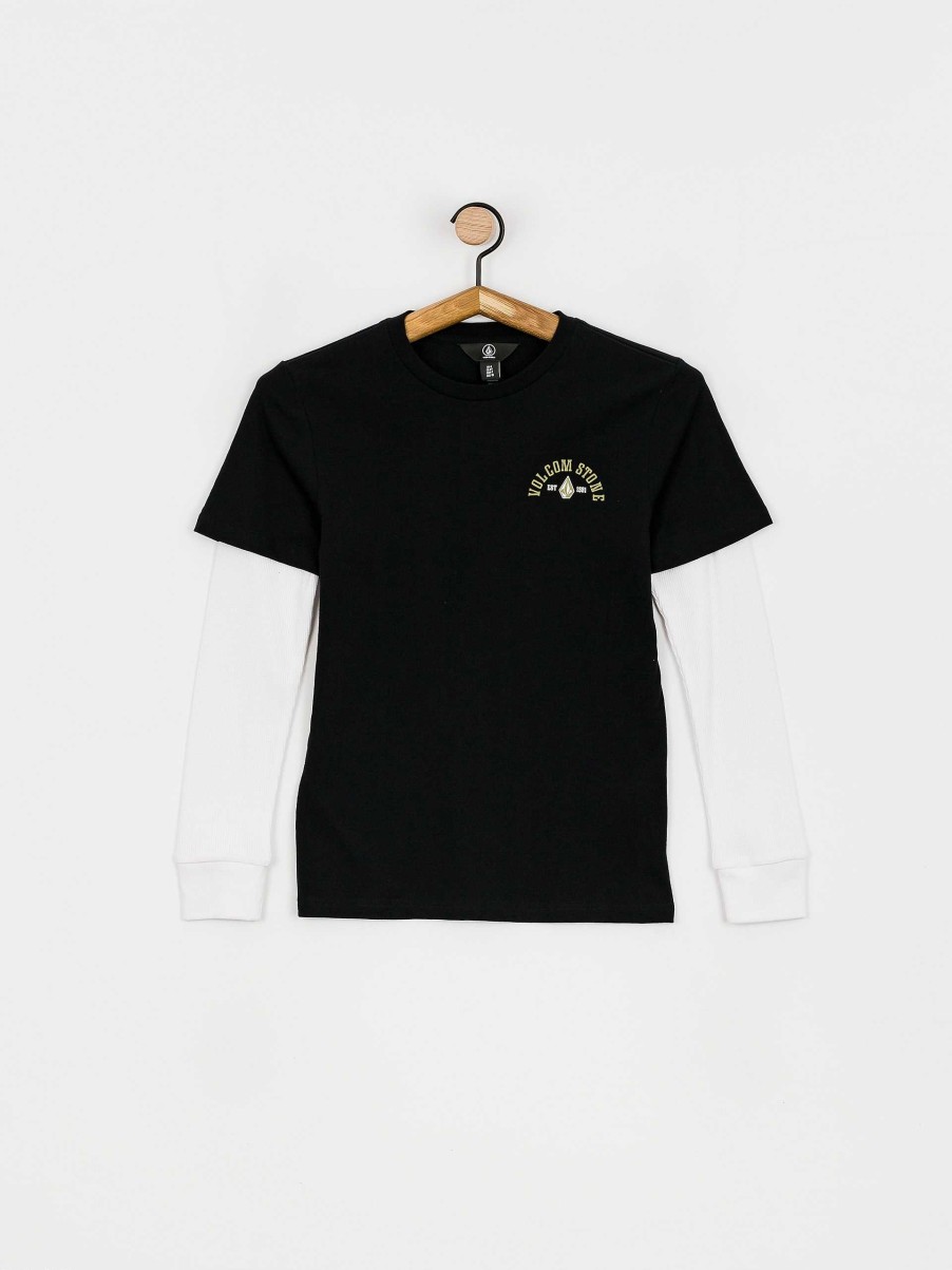 Clothing Volcom Longsleeves | Volcom Ranchamigo Twofer Jr Longsleeve Black