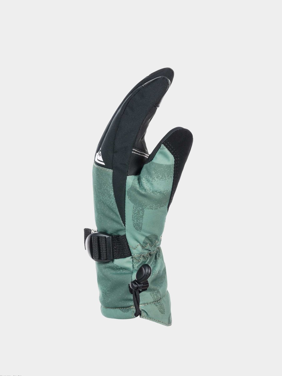 Clothing Quiksilver Snowboard Gloves | Quiksilver Mission Jr Gloves Green