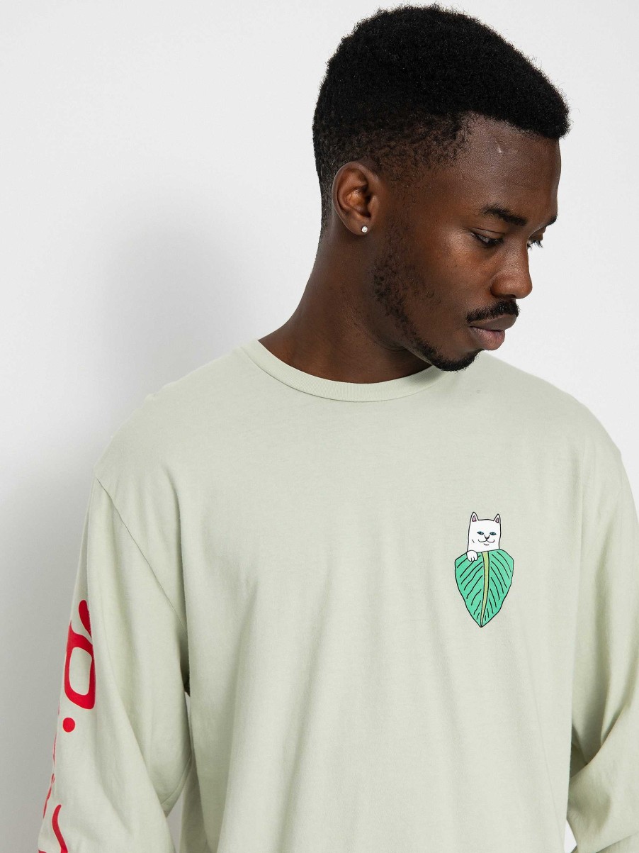 Clothing RipNDip Longsleeves | Ripndip Nermal Portrait Longsleeve Green