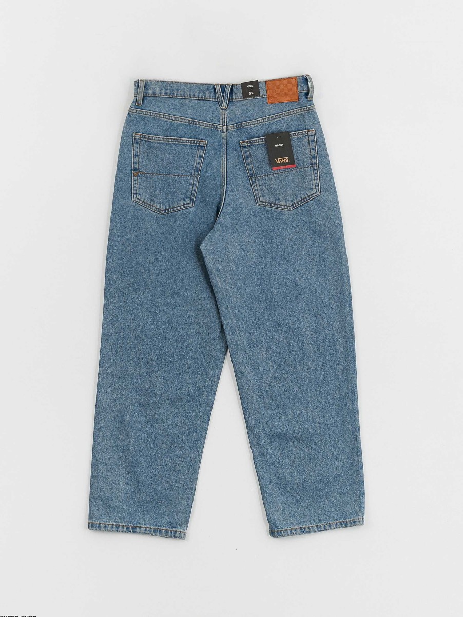 Clothing Vans Pants | Vans Check 5 Baggy Denim Pants Blue