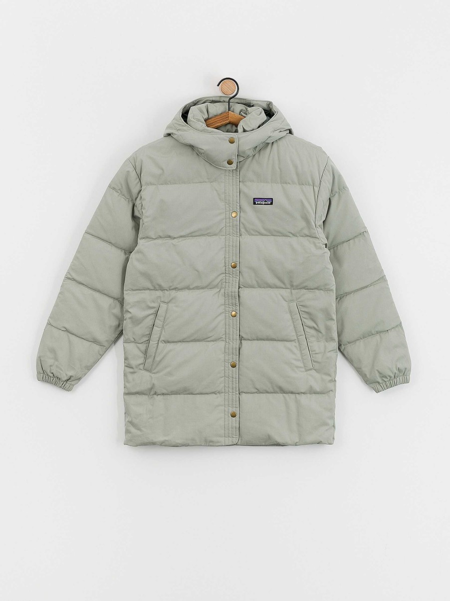 Clothing Patagonia Jackets | Patagonia Cotton Down Parka Jacket Wmn Green