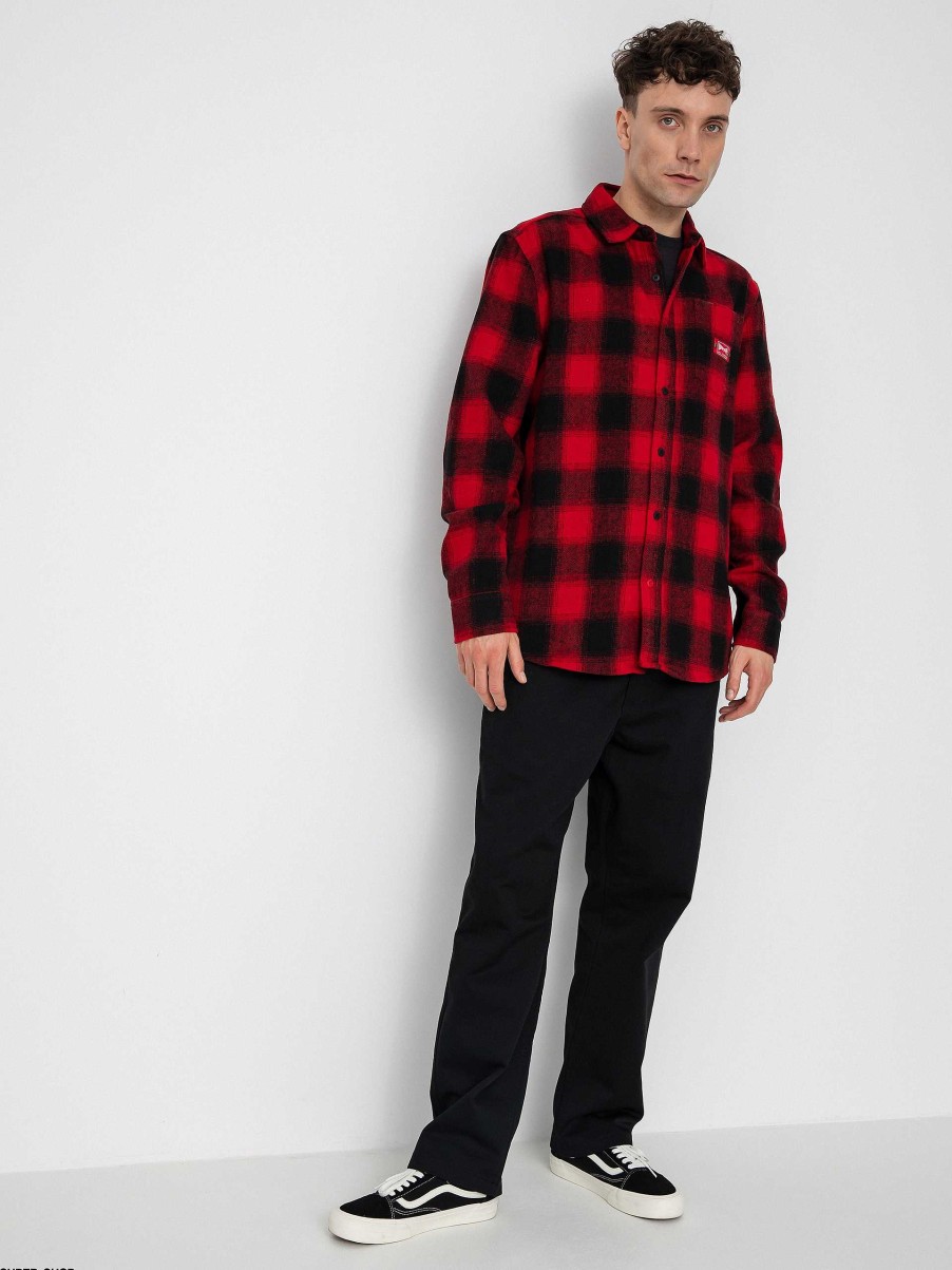 Clothing Etnies Shirts | Etnies Independent Flannel Shirt Red