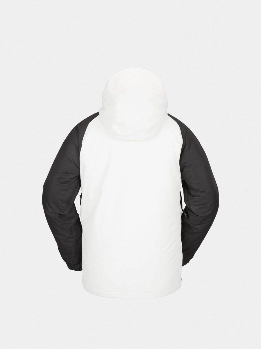 Clothing Volcom Snowboard Jackets | Mens Volcom Iconic Stone Ins Snowboard Jacket White/Black