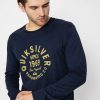 Clothing Quiksilver Longsleeves | Quiksilver Circled Script Front Longsleeve Navy Blue