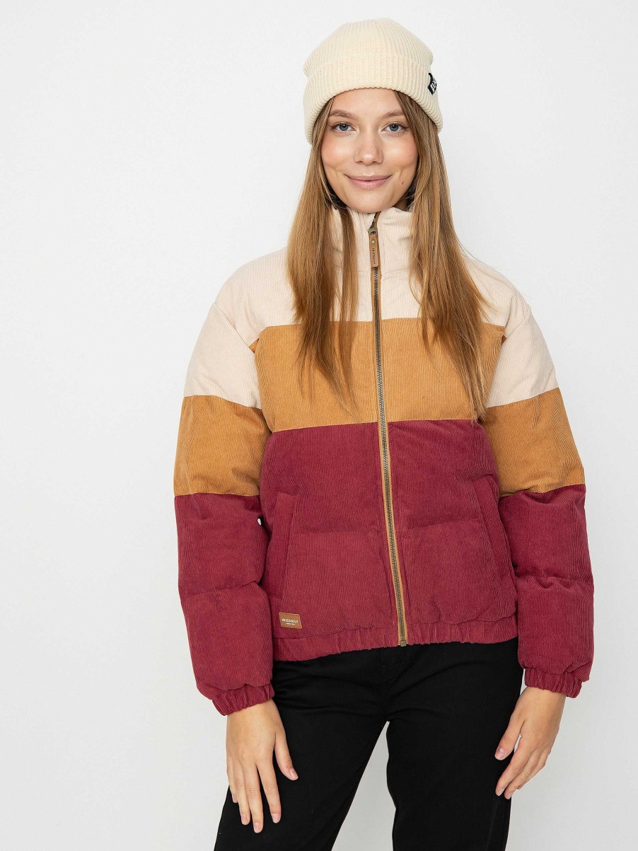 Clothing Iriedaily Jackets | Iriedaily Cordy Puffer Jacket Wmn Red