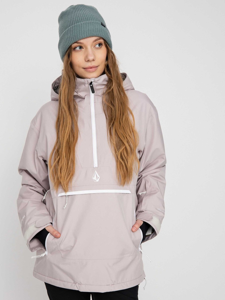 Clothing Volcom Snowboard Jackets | Womens Volcom Fern Ins Gore Pullover Snowboard Jacket Grey