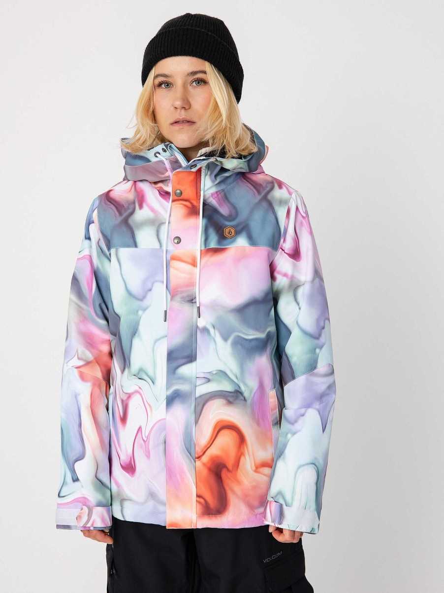 Clothing Volcom Snowboard Jackets | Womens Volcom Bolt Ins Snowboard Jacket Multicolor