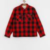 Clothing Dickies Shirts | Dickies Lined Sacramento Shirt Red