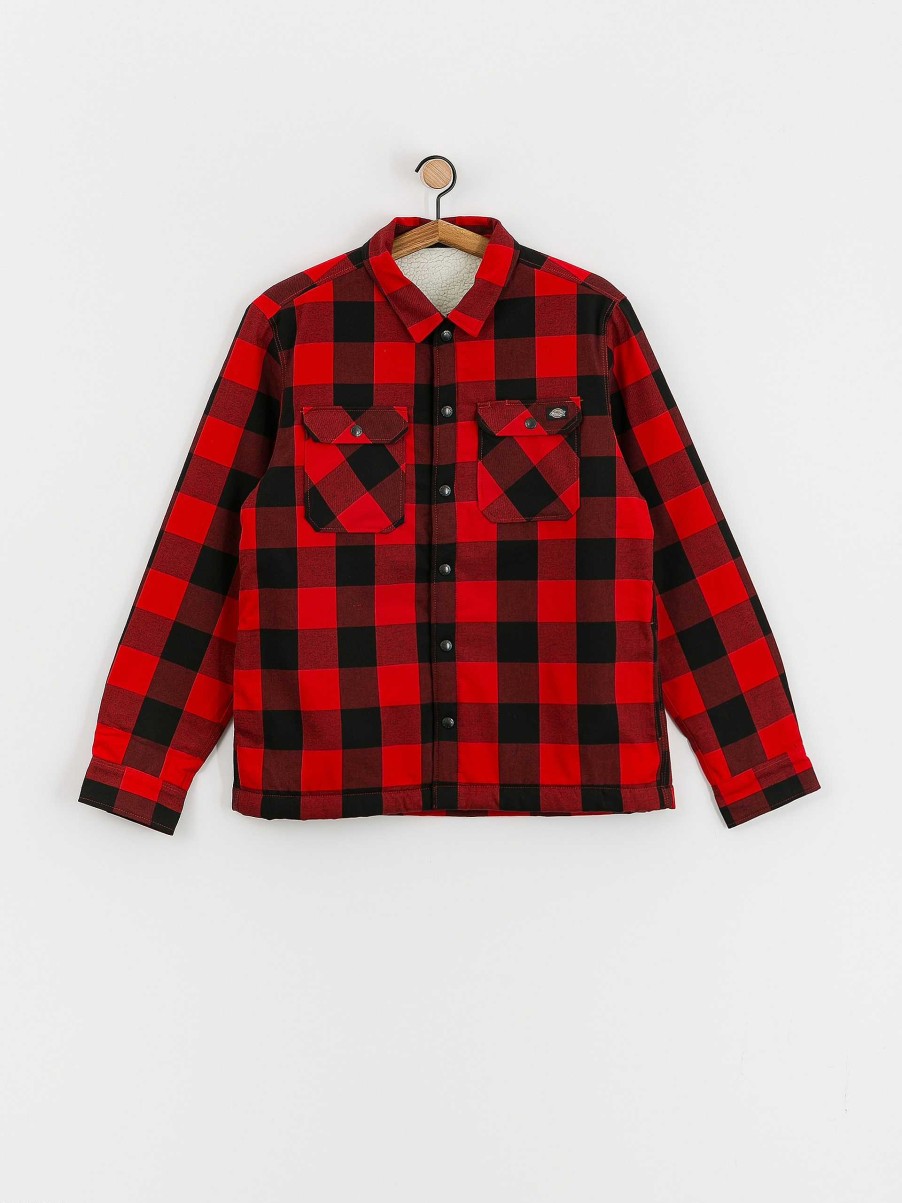 Clothing Dickies Shirts | Dickies Lined Sacramento Shirt Red