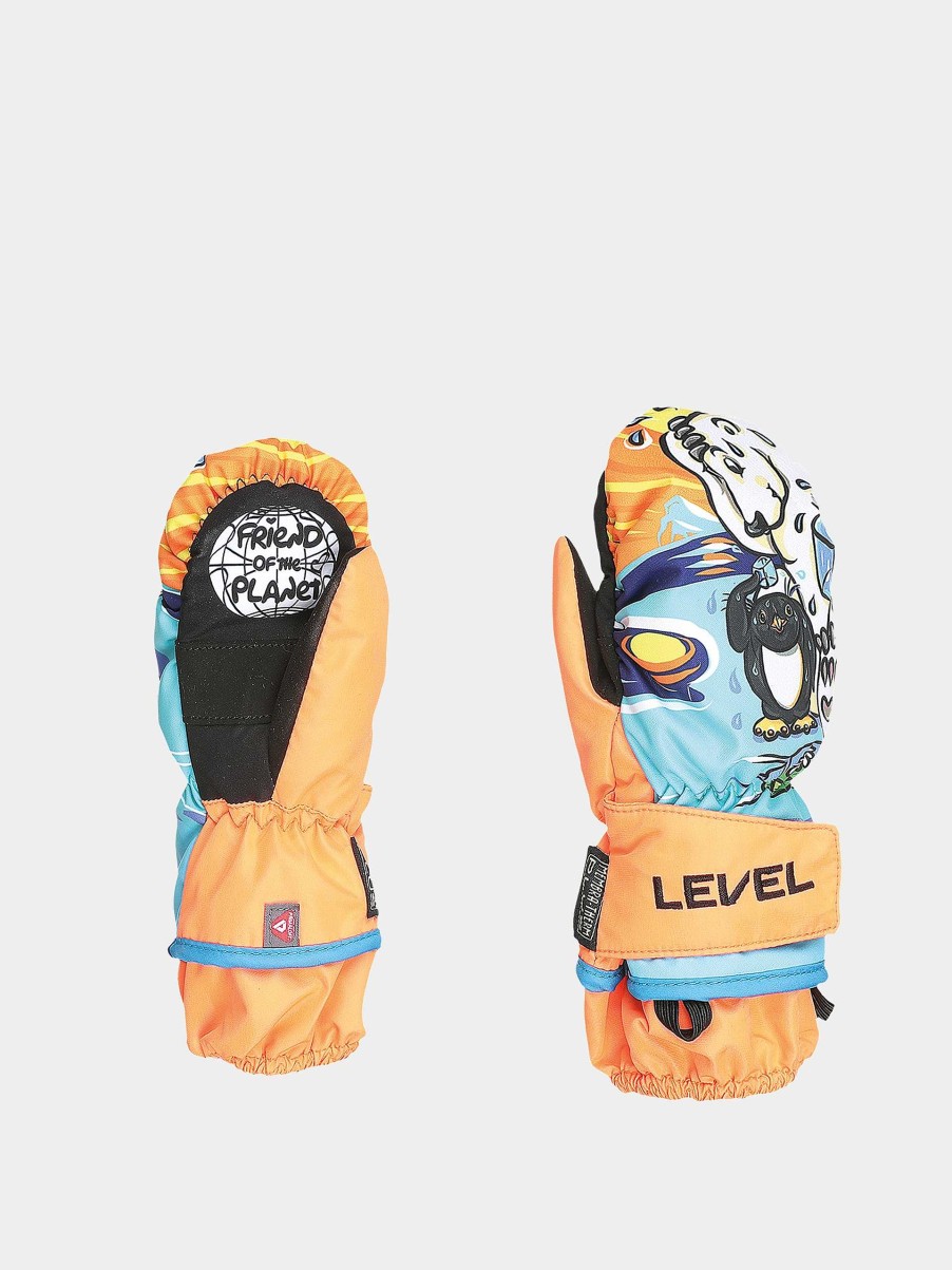 Clothing Level Snowboard Gloves | Level Animal Rec Jr Gloves Orange