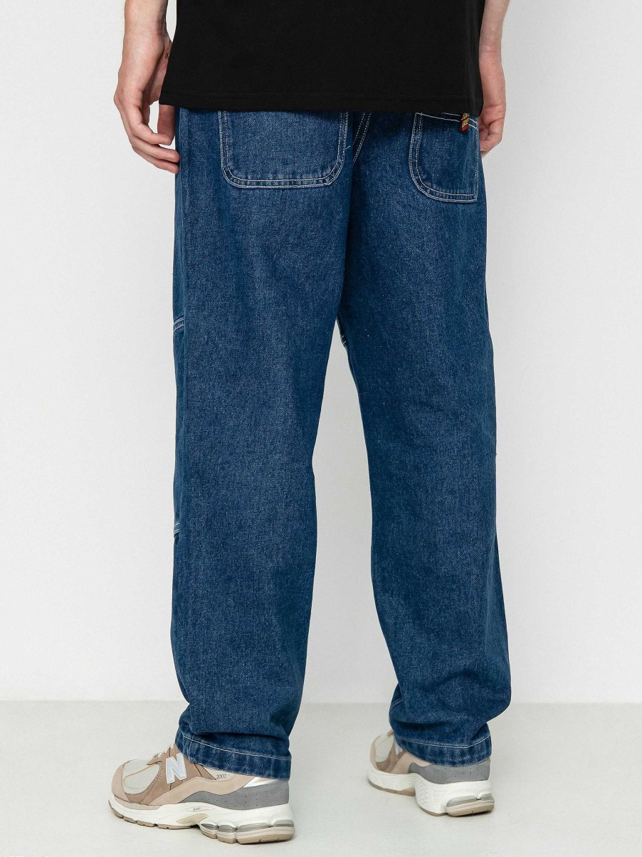 Clothing Santa Cruz Pants | Santa Cruz Classic Label Panel Jean Pants Blue