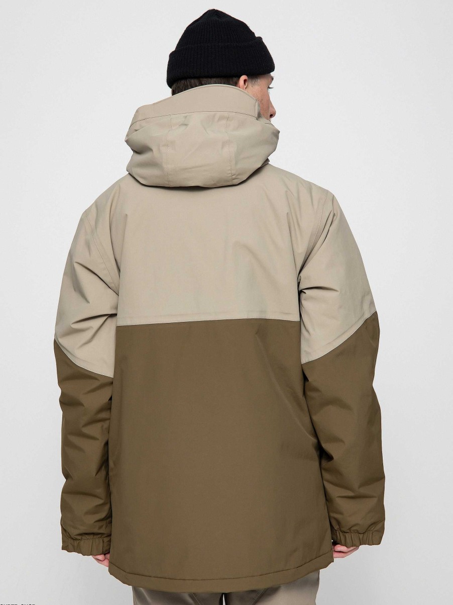 Clothing Volcom Snowboard Jackets | Mens Volcom L Ins Gore Tex Snowboard Jacket Beige/Green