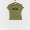 Clothing Vans T-Shirts | Vans Flying V Crew T-Shirt Wmn Green