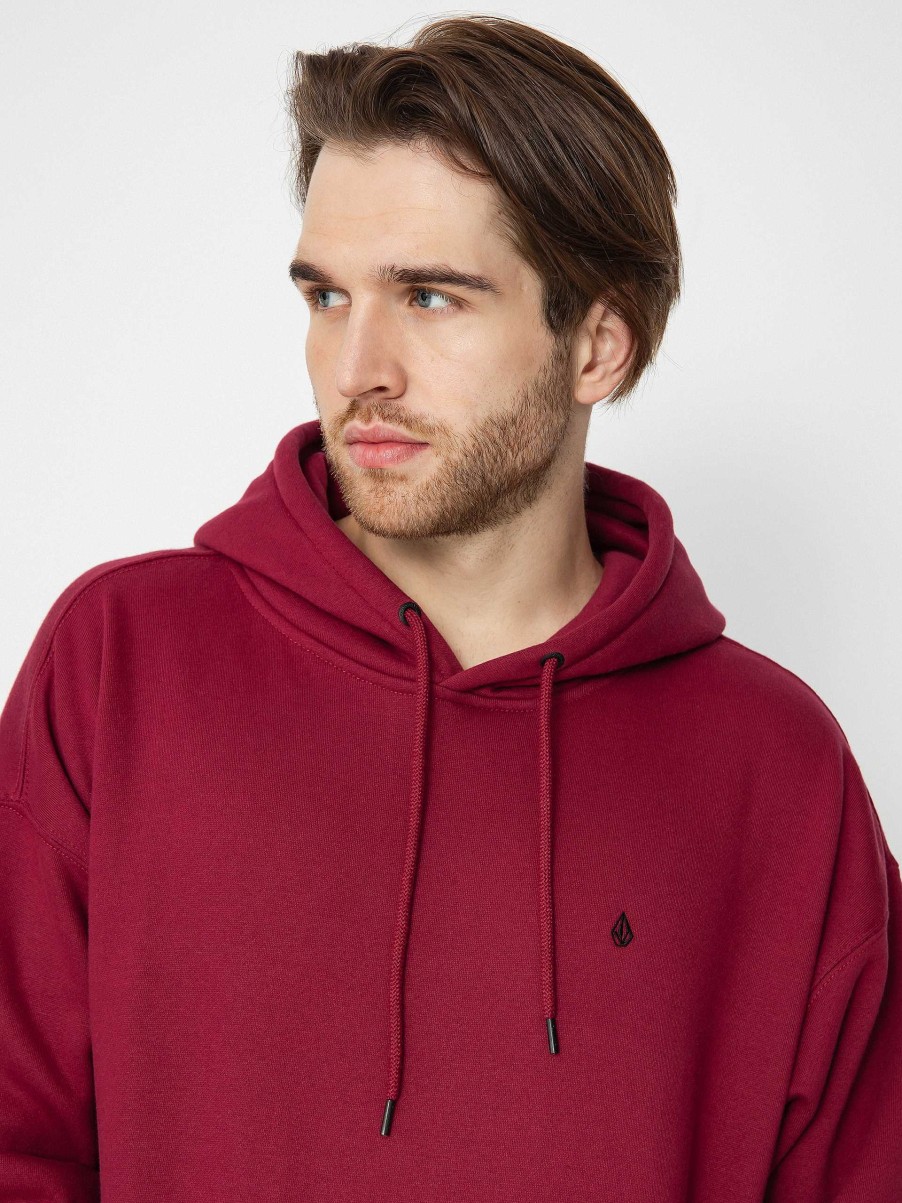 Clothing Volcom Sweatshirts/Hoodies | Volcom Single Stone Hd Hoodie Burgundy