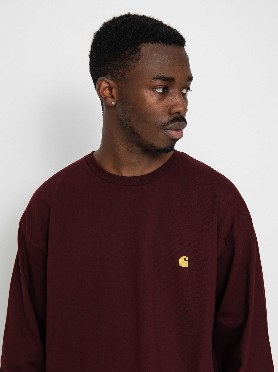 Clothing Carhartt WIP Longsleeves | Carhartt Wip Chase Longsleeve Burgundy