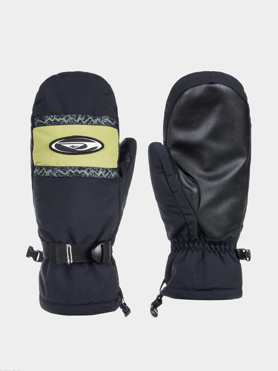 Clothing Quiksilver Snowboard Gloves | Quiksilver Broad Peak Mitt Gloves Black