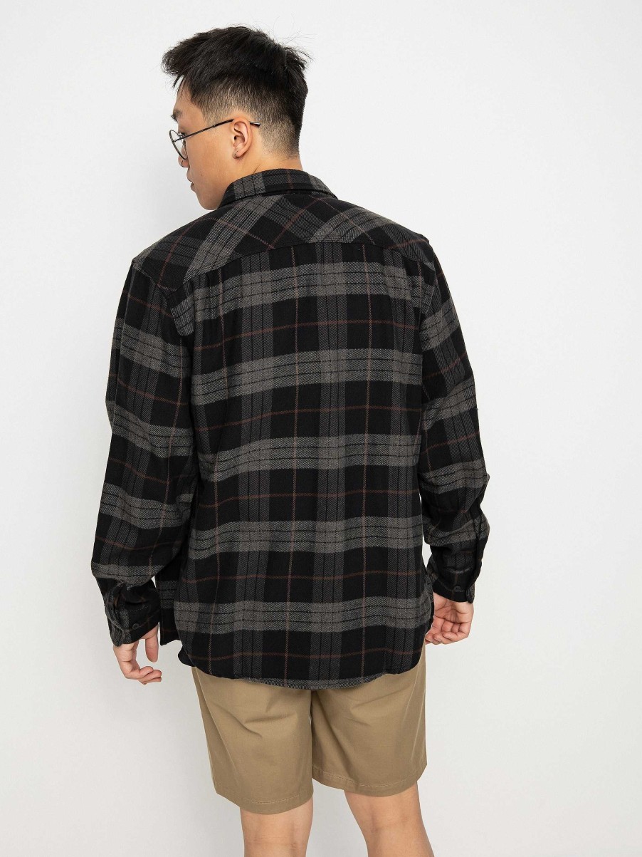 Clothing Brixton Shirts | Brixton Bowery Flannel Shirt Black