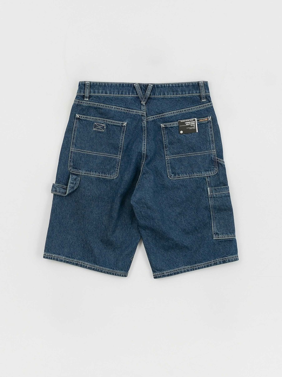 Clothing Volcom Shorts | Volcom Labored Denim Utility Shorts Blue