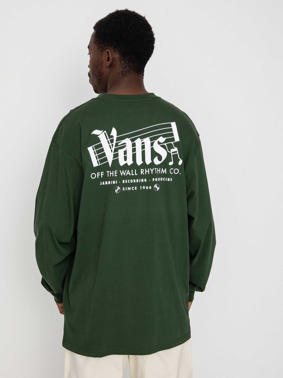 Clothing Vans Longsleeves | Vans Off The Wall Rhythm Logo Longsleeve Green