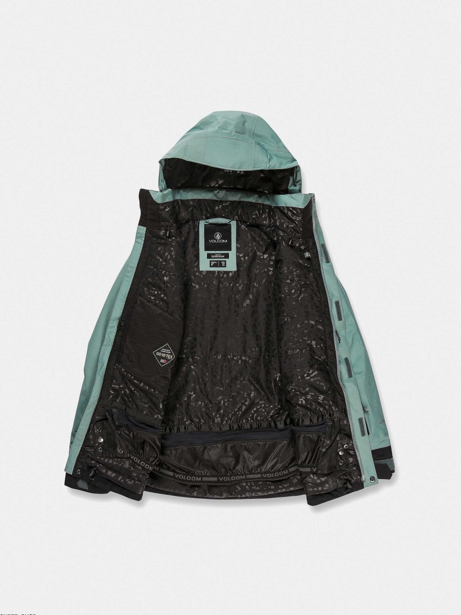 Clothing Volcom Snowboard Jackets | Womens Volcom Ell Ins Gore Tex Snowboard Jacket Green