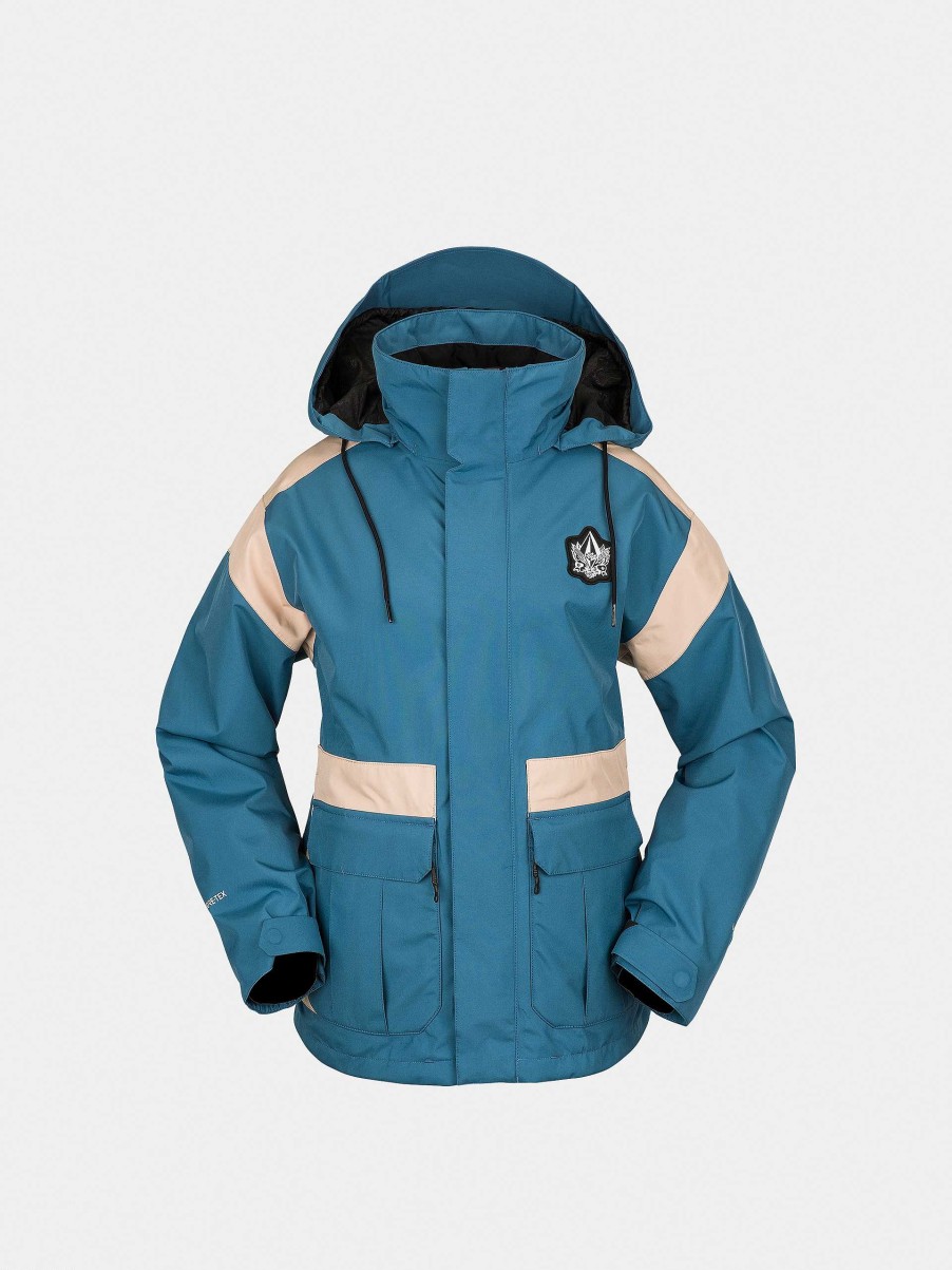 Clothing Volcom Snowboard Jackets | Womens Volcom Melancon Gore Tex Snowboard Jacket Blue