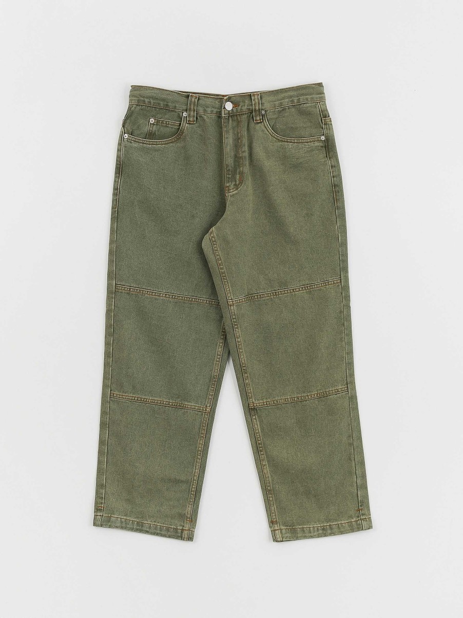 Clothing Santa Cruz Pants | Santa Cruz Classic Label Panel Jean Pants Green