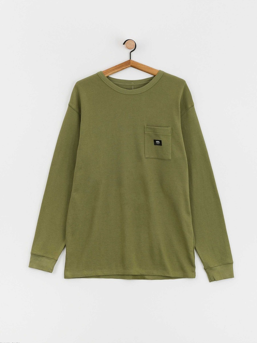 Clothing Vans Longsleeves | Vans Alder Ls Pocket Thermal Longsleeve Green