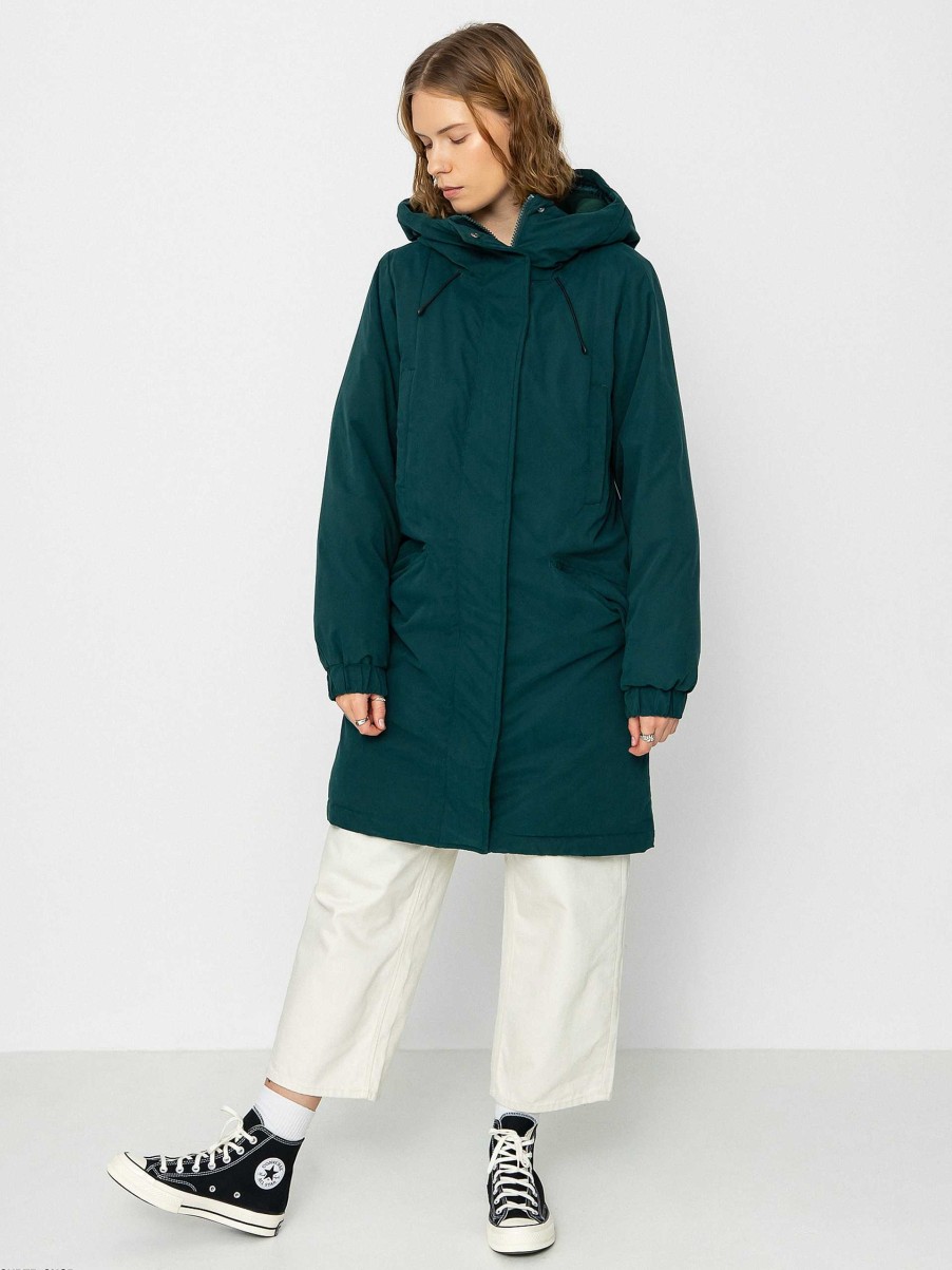 Clothing Volcom Jackets | Volcom Sleepi Puff Parka Jacket Wmn Green