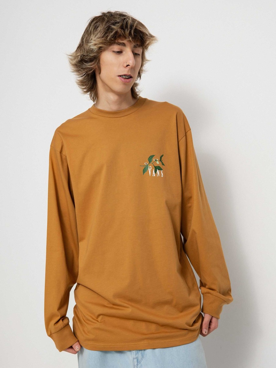 Clothing Vans Longsleeves | Vans Greener Grounds Longsleeve Brown