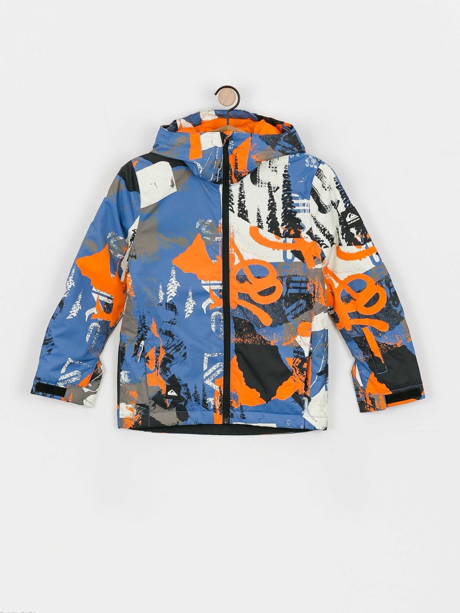 Clothing Quiksilver Snowboard Jackets | Quiksilver Mission Printed Jr Snowboard Jacket Multicolor