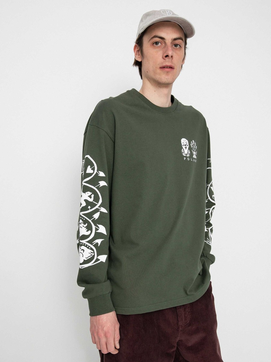 Clothing Polar Skate Longsleeves | Polar Skate Spiral Longsleeve Green