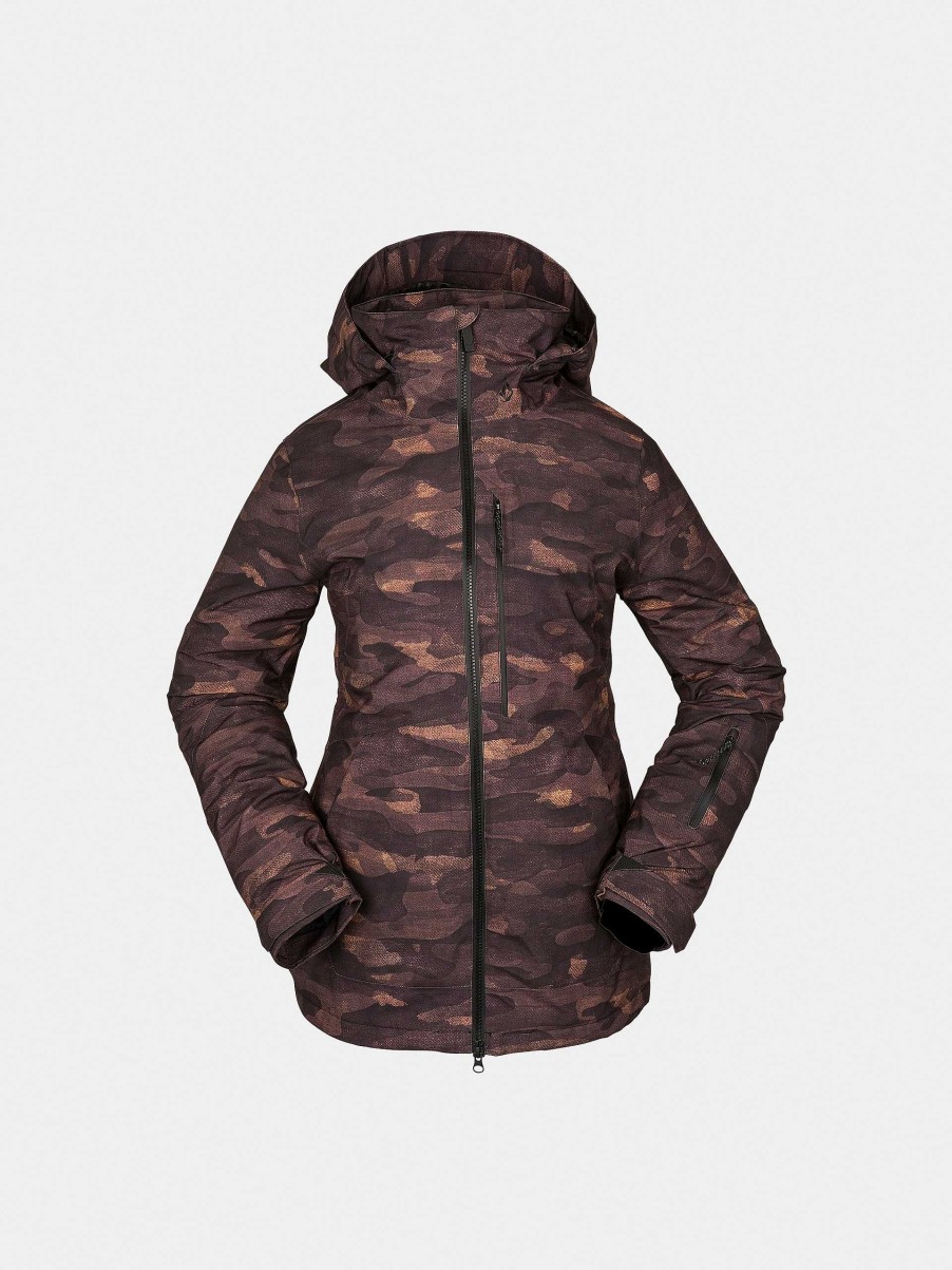 Clothing Volcom Snowboard Jackets | Womens Volcom 3D Stretch Gore Snowboard Jacket Camo