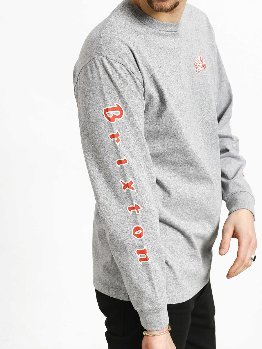 Clothing Brixton Longsleeves | Brixton Primo Stt Longsleeve Grey