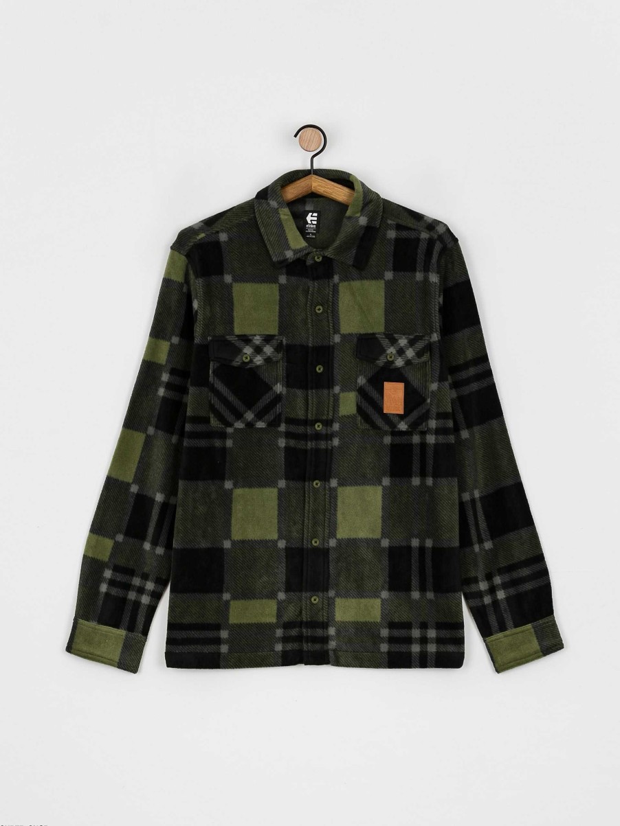 Clothing Etnies Shirts | Etnies Woodsman Hd Shirt Black/Green