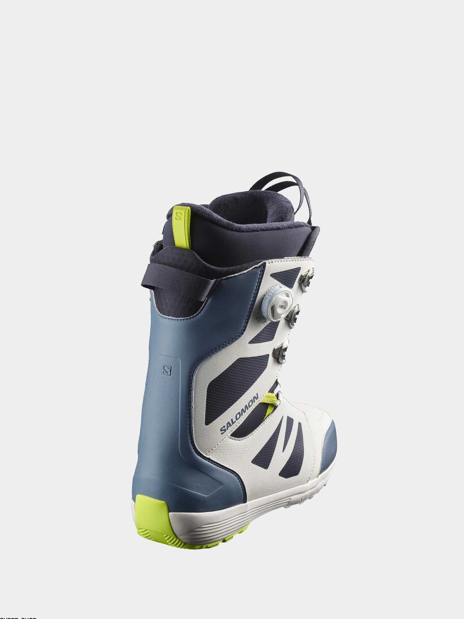 Shoe Salomon Medium | Mens Salomon Launch Lace Sj Boa Snowboard Boots White/Navy Blue