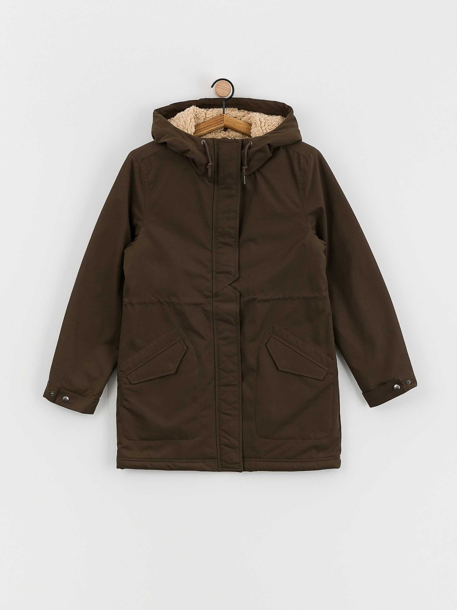 Clothing Volcom Jackets | Volcom Less Is More 5K Parka Jacket Wmn Brown