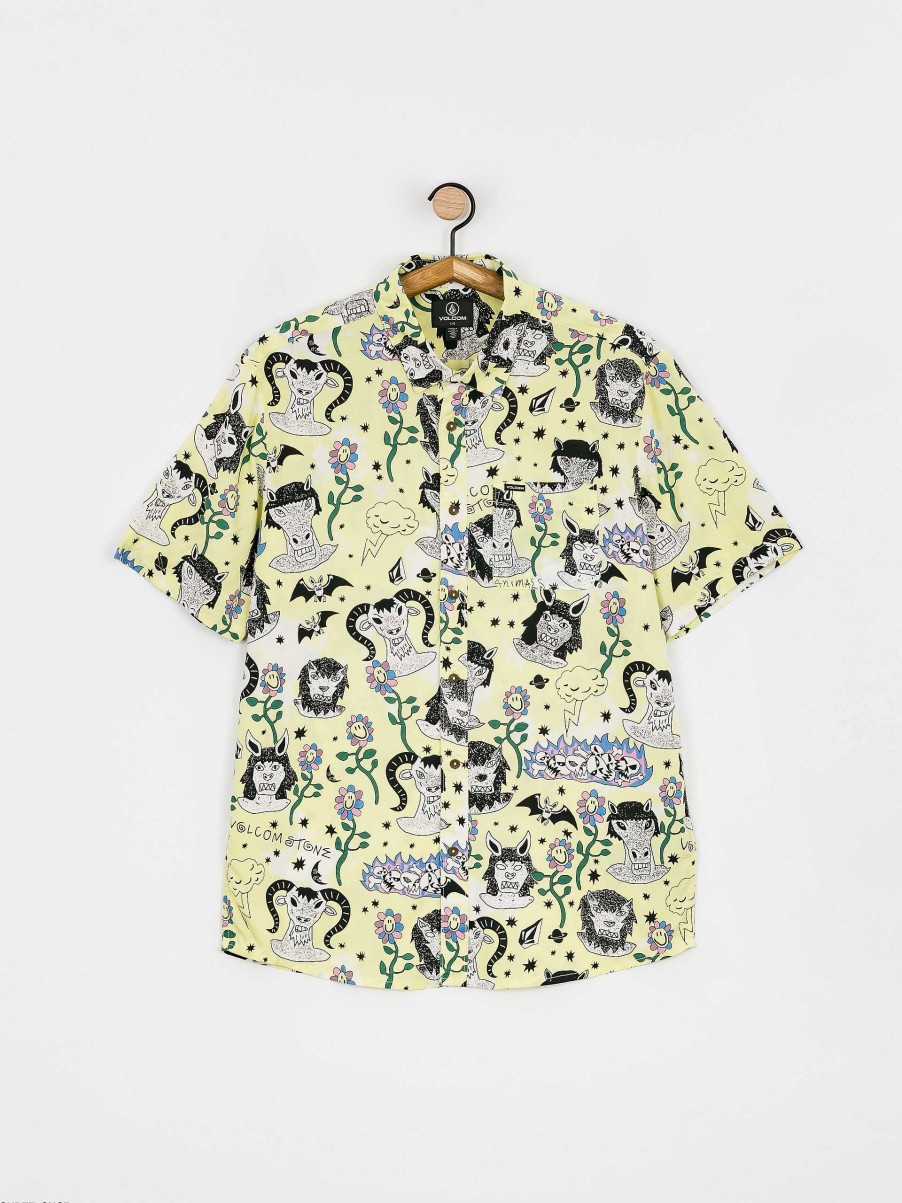 Clothing Volcom Shirts | Volcom Surf Vitals Ozzy Woven Shirt Yellow