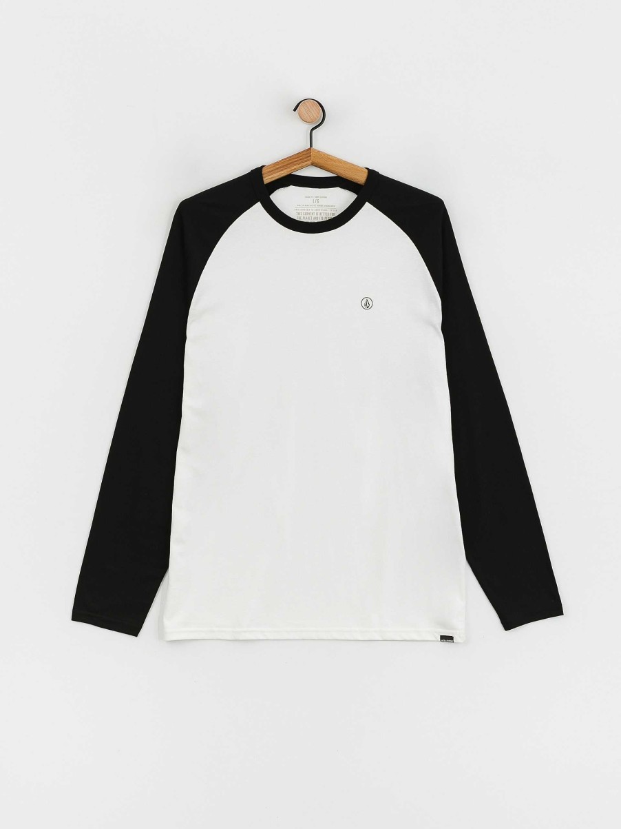 Clothing Volcom Longsleeves | Volcom Pen Bsc Longsleeve White/Black