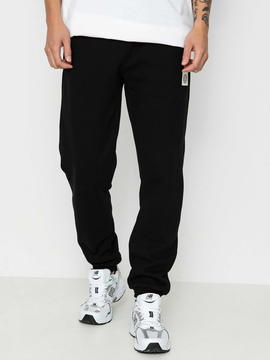 Clothing MassDnm Pants | Massdnm Patch Straight Fit Pants Black