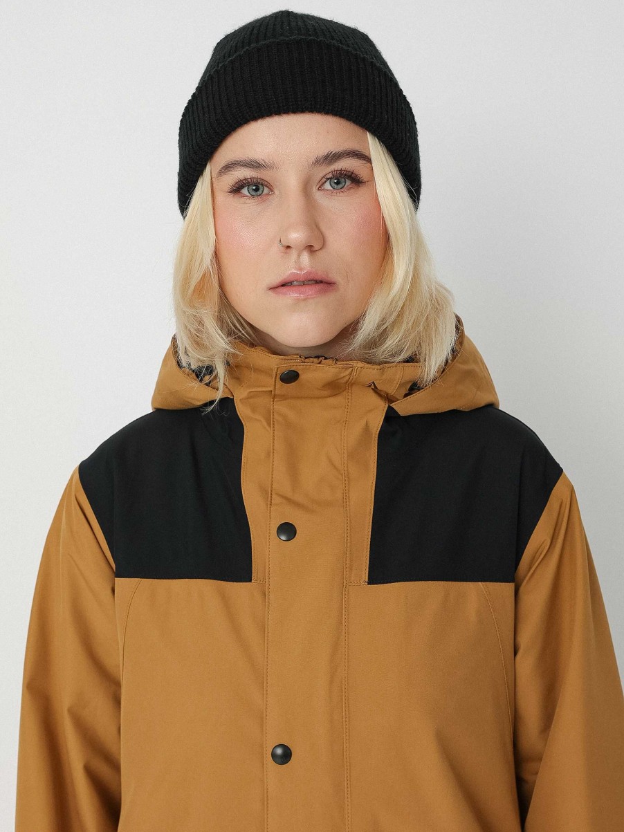 Clothing Volcom Snowboard Jackets | Womens Volcom Ell Ins Gore Tex Snowboard Jacket Brown