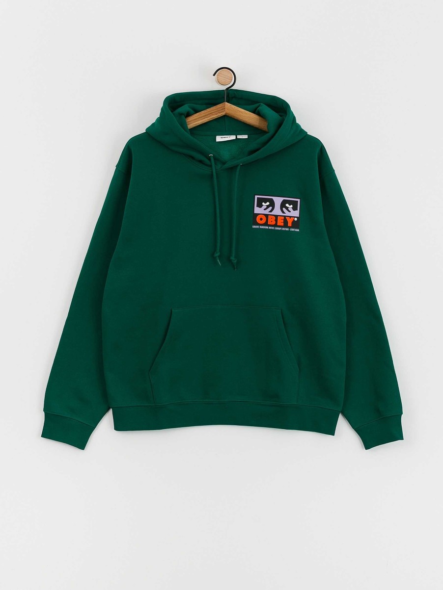 Clothing OBEY Sweatshirts/Hoodies | Obey Subvert Hd Hoodie Green