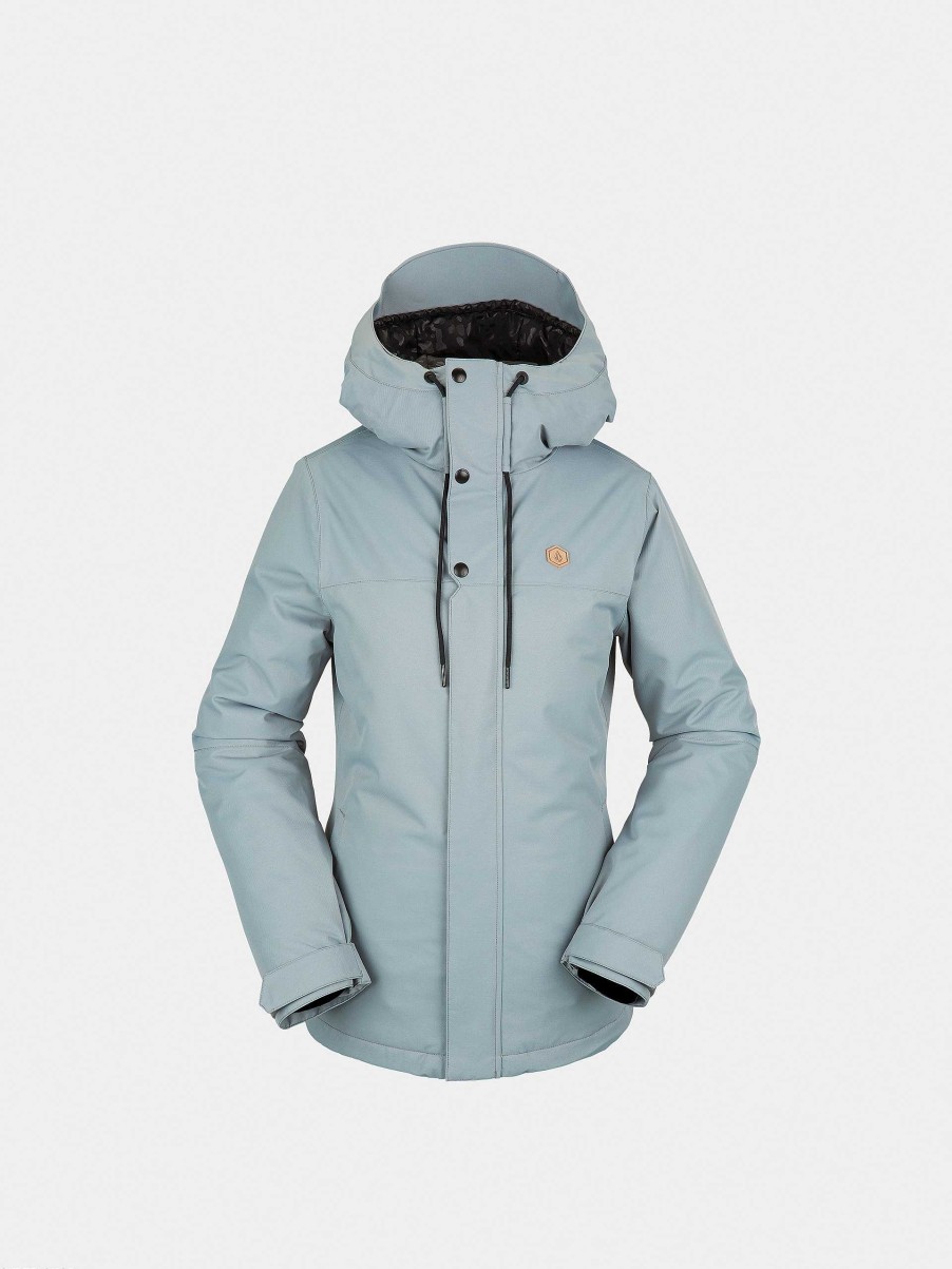 Clothing Volcom Snowboard Jackets | Womens Volcom Bolt Ins Snowboard Jacket Silver