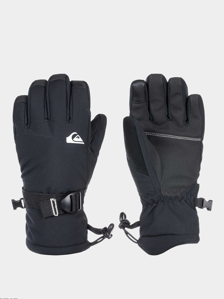 Clothing Quiksilver Snowboard Gloves | Quiksilver Mission Jr Gloves Black